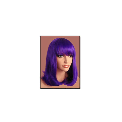 Purple Bob Synthetic Heat Resistant Wig With Bangs