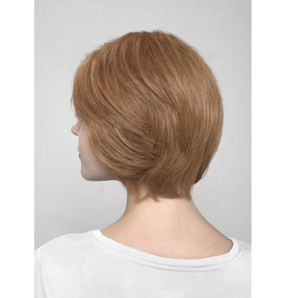 Short Red and Blonde Mix Synthetic Heat Resistant Wig with Bangs and Highlights