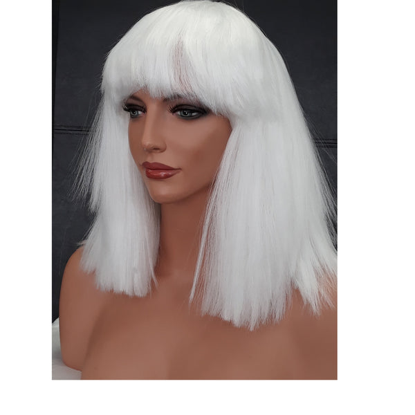 White Disco Bob Style Wig