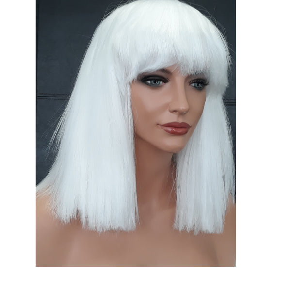 White Disco Bob Style Wig