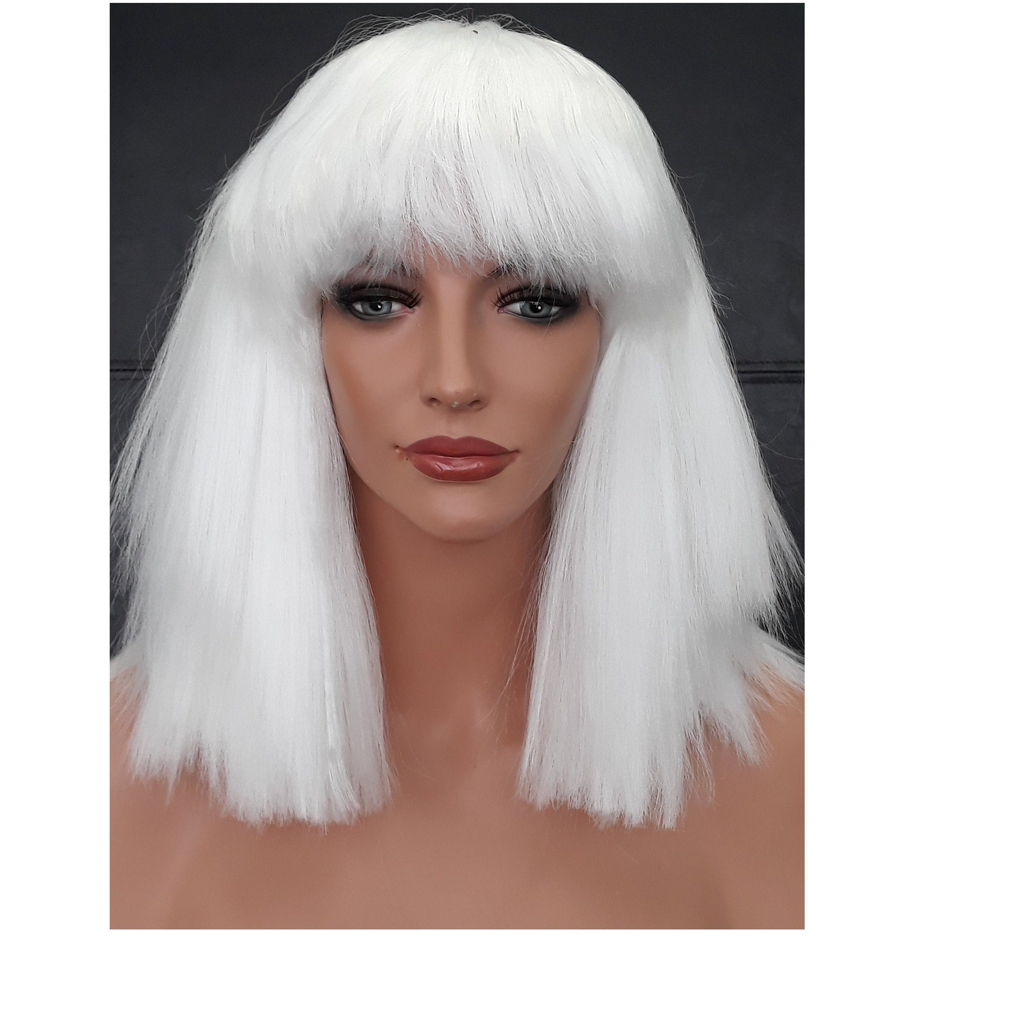 White Disco Bob Style Wig