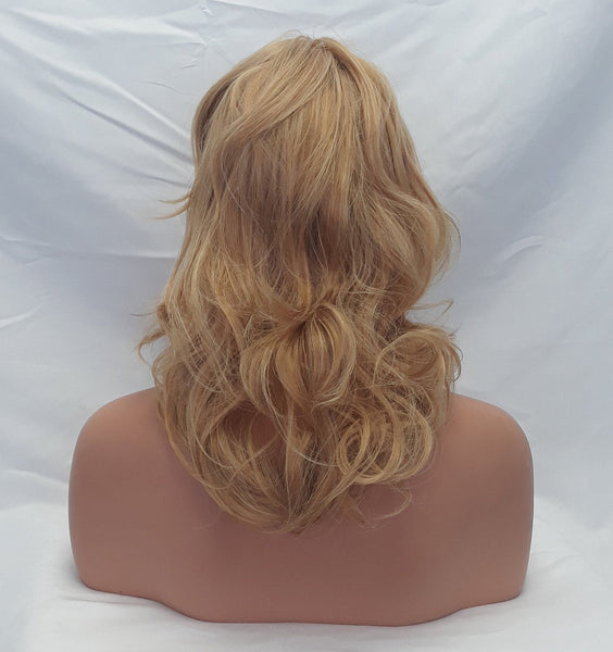 Curly Golden and Platinum Blonde mixed Wig