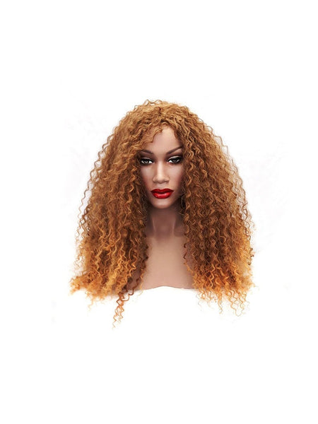 Long Golden and Yellow Blonde Extra Curly Afro Style Heat Resistant  Wig