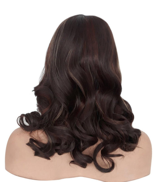 Curly Brown, Black, Blonde, and Red Synthetic Bob Style Wig