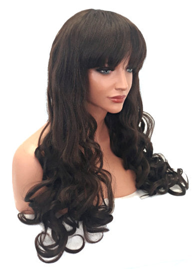 Extra Long and Extra Thick Curly Brown and Wig