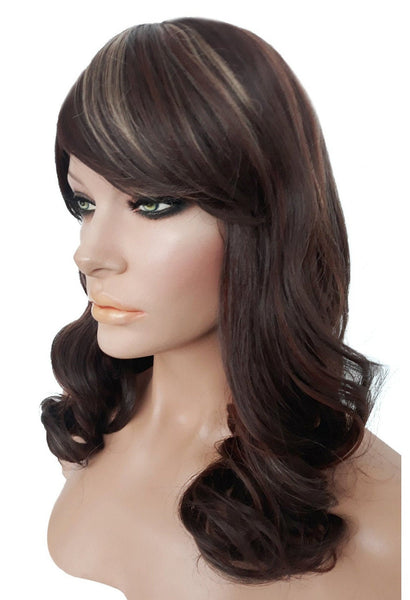 Curly Brown, Black, Blonde, and Red Synthetic Bob Style Wig