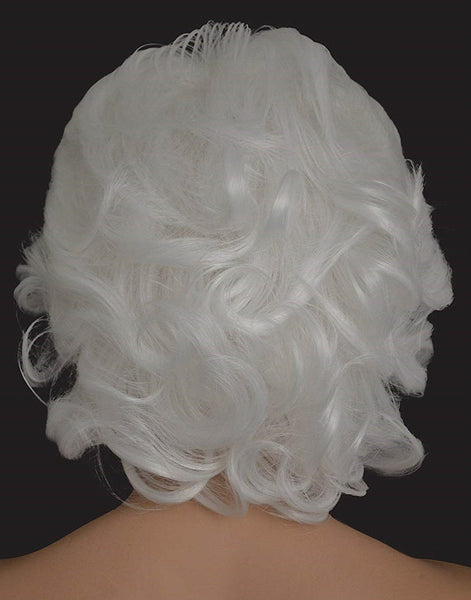 Short White layered Curly  Style Heat Resistant  Wig