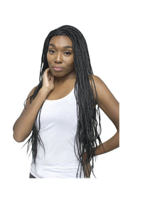 Extra Long Braided Lace Front Wig in #2 Black Brown made from Kanekalon Synthetic