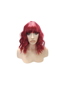 Realistic Auburn Synthetic Curly Bob Wig, Womens Everyday Wigs for Everyday, Cool Auburn Wig for Her, Heat resistant Wigs for Women