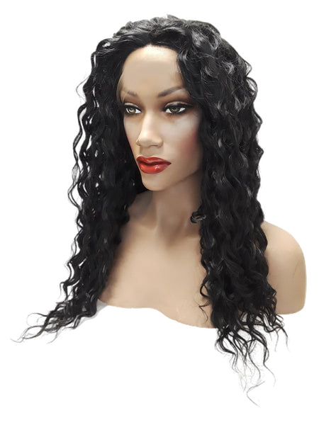 Long Water Wave Lace Front Synthetic Wig, Heat Resistant Natural Look Womens Wig, Curly Women Long Synthetic Hair Wig Ladies Accessories