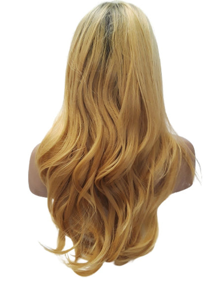 Blonde Lace Front Wig, Long Blonde Ombre Lace Front Synthetic Heat Resistant Wigs for Women Everyday Hair Accessories for Women Wedding