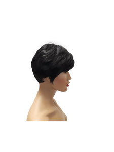 Pixie Cut Black Brown Synthetic Wigs for Women, Hair Accessories Black Women Natural Look Wigs, Heat Resistant Wig With Bangs for Everday