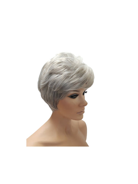 Short Grey Blonde Synthetic Wig for Her, Everyday Classic Look Womens Hair Accessories, Natural Realistic Look Wig, Heat Resistant Wigs