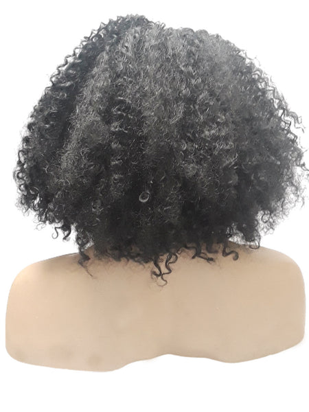 Extra Curly Black Brown Afro Bob Hair Style Heat Resistant Realistic Wig, Hair Accessories Hair Piece Wig for Women Everyday Use