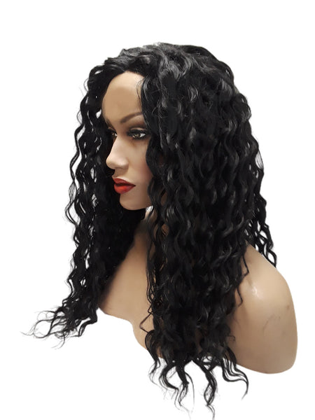 Long Water Wave Lace Front Synthetic Wig, Heat Resistant Natural Look Womens Wig, Curly Women Long Synthetic Hair Wig Ladies Accessories