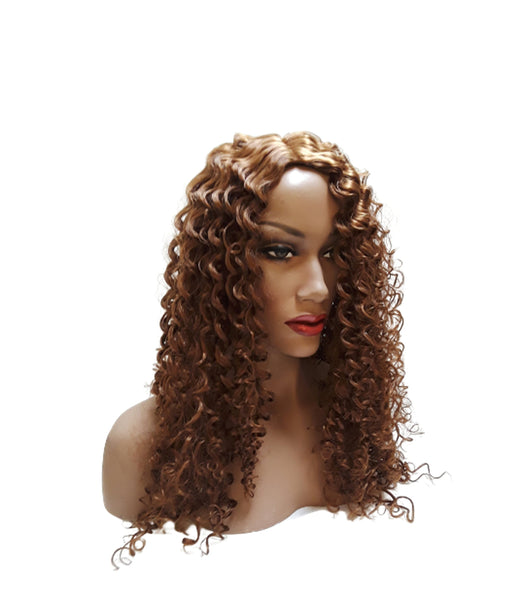 Synthetic Wavy Curly Wig with skin top, Long Natural Wet Look Realistic Auburn Brown Wig, Beauty Luxury Wigs for Everyday Hair Accessories