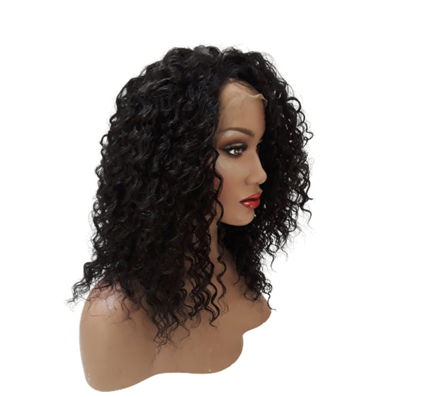 Curly Hair Lace Front Wigs Glueless Wave Synthetic Wigs Heat Resistant Short Bob Wigs Natural Hairline 14inch