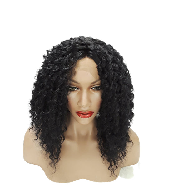 Curly Hair Lace Front Wigs Glueless Wave Synthetic Wigs Heat Resistant Short Bob Wigs Natural Hairline With Baby Hair 14inch