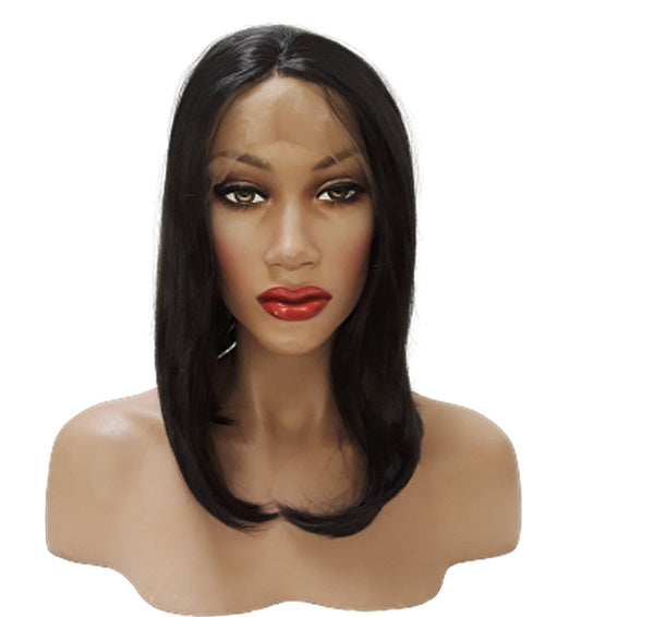 Lace Front Wigs Glueless Wave Synthetic Wigs Heat Resistant Short Bob Wigs Natural Hairline 14 inch