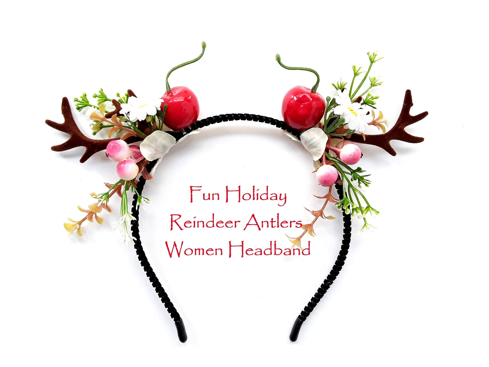 Christmas Reindeer Antlers Women Headband - Deer Xmas Hairband Antlers Hair Piece for Ladies and Girls Christmas Headwear.