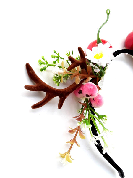 Christmas Reindeer Antlers Women Headband - Deer Xmas Hairband Antlers Hair Piece for Ladies and Girls Christmas Headwear.