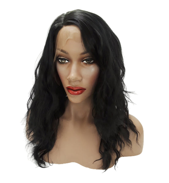 Short Bob Lace Front Wigs Glueless Natural Wave Synthetic Heat Resistant Fiber Hair Wig With Baby Hair For Black Women 14 Inch