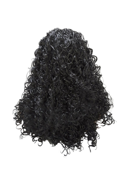 Black Synthetic Wavy Curly Curl  Wig with skin top,  Wet Natural Look Realistic Black Wig, Beauty Luxury Wigs for Everyday Hair Accessories