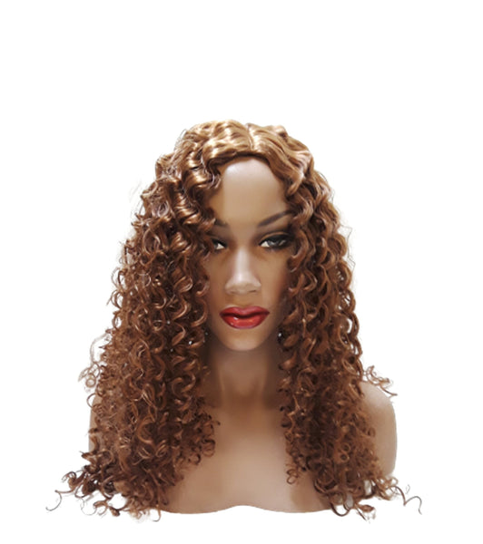 Synthetic Wavy Curly Wig with skin top, Long Natural Wet Look Realistic Auburn Brown Wig, Beauty Luxury Wigs for Everyday Hair Accessories