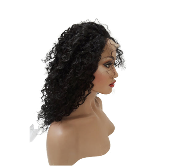 Curly Hair Lace Front Wigs Glueless Wave Synthetic Wigs Heat Resistant Short Bob Wigs Natural Hairline 14inch