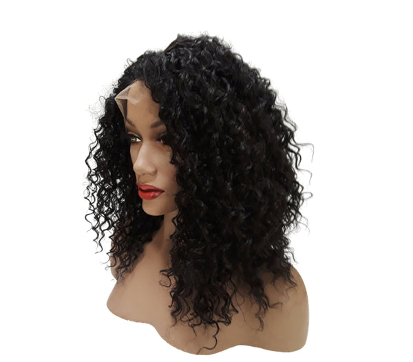 Curly Hair Lace Front Wigs Glueless Wave Synthetic Wigs Heat Resistant Short Bob Wigs Natural Hairline 14inch