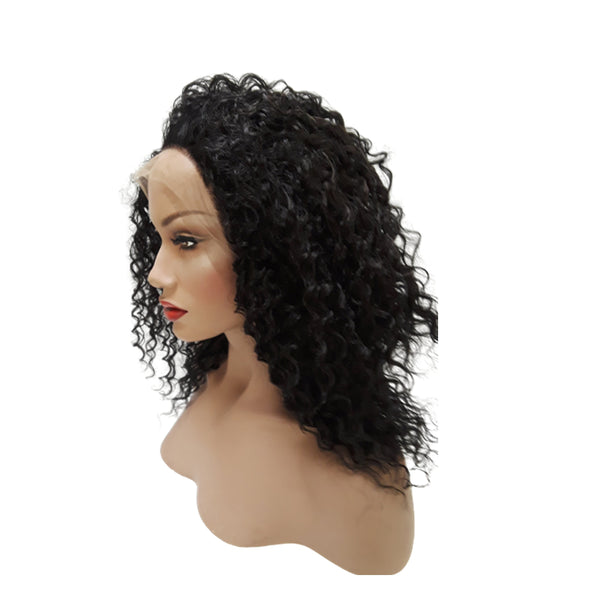 Curly Hair Lace Front Wigs Glueless Wave Synthetic Wigs Heat Resistant Short Bob Wigs Natural Hairline 14inch