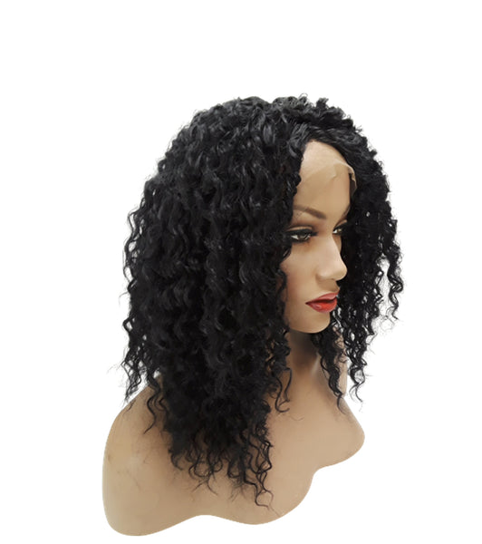 Curly Hair Lace Front Wigs Glueless Wave Synthetic Wigs Heat Resistant Short Bob Wigs Natural Hairline With Baby Hair 14inch