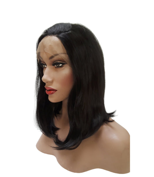 Lace Front Wigs Glueless Wave Synthetic Wigs Heat Resistant Short Bob Wigs Natural Hairline 14 inch