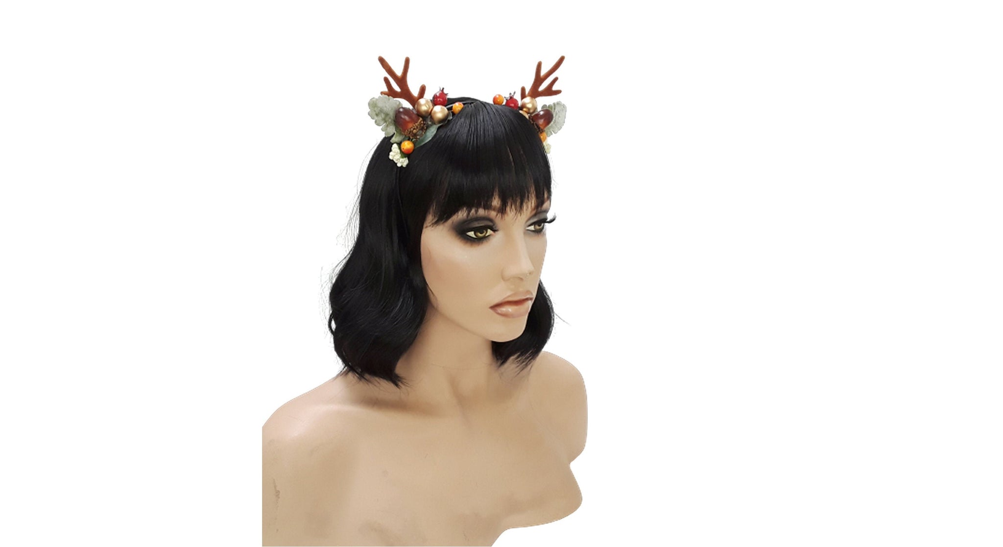 Christmas Reindeer Antlers Women Headband - Deer Xmas Hairband Antlers Hair Piece with Ears for Ladies and Girls Christmas Headwear.