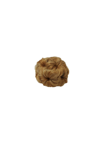 Hair Bun Synthetic Natural Curly Chignon Hairpieces Updo Clip in/on Plastic Comb  Mixed Blonde