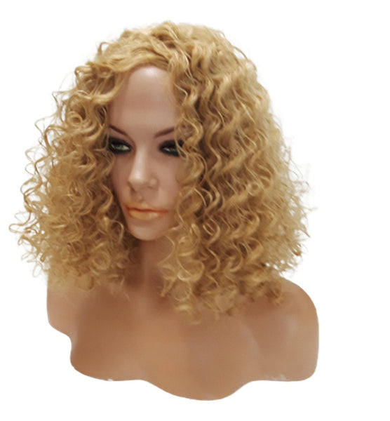 Blonde Synthetic Wavy Curly Bob Wig, Natural Look Realistic Black Wig for Women, Beauty Luxury Wigs for Everyday Hair Accessories Active