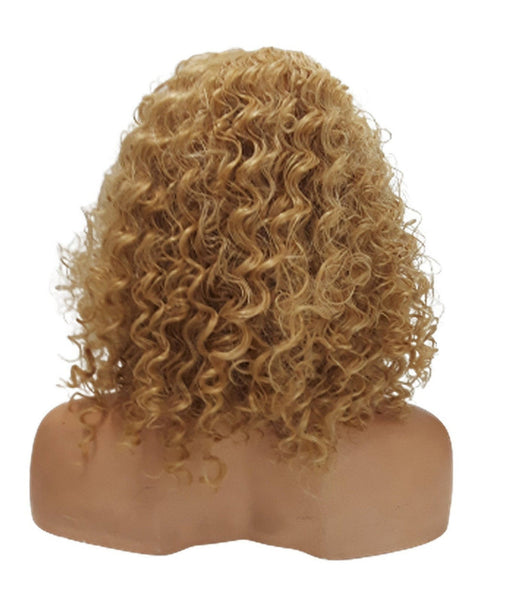 Blonde Synthetic Wavy Curly Bob Wig, Natural Look Realistic Black Wig for Women, Beauty Luxury Wigs for Everyday Hair Accessories Active