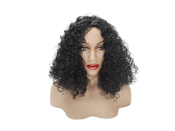 Black Synthetic Wavy Curly Bob Wig,  Natural Look Realistic Black Wig for Women, Beauty Luxury Wigs for Everyday Hair Accessories Active