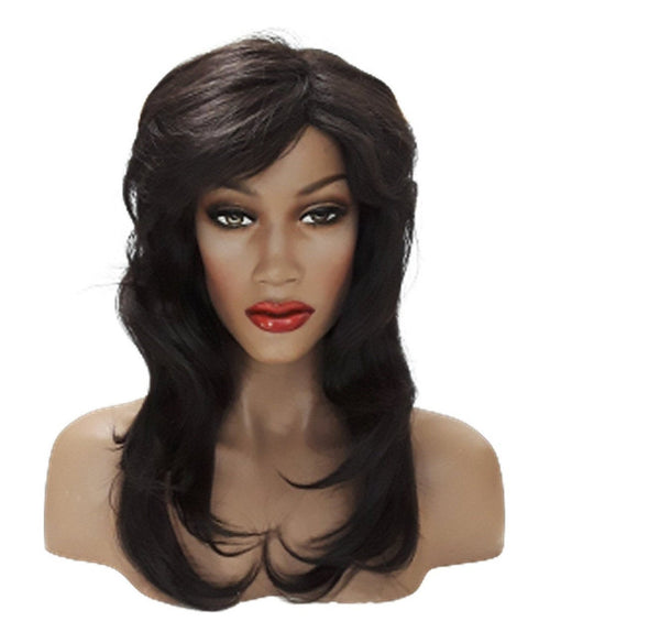 Black Brown Curly Synthetic wig Natural Look Realistic Black Wig for Women, Beauty Luxury Wigs for Everyday Hair Accessories