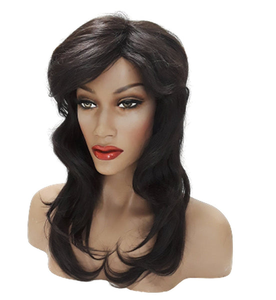 Black Brown Curly Synthetic wig Natural Look Realistic Black Wig for Women, Beauty Luxury Wigs for Everyday Hair Accessories