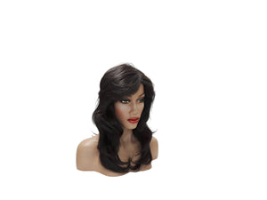 Black Brown Curly Synthetic wig Natural Look Realistic Black Wig for Women, Beauty Luxury Wigs for Everyday Hair Accessories